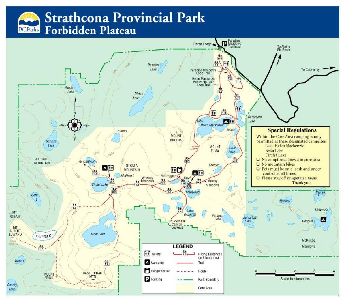Kartta vancouver island provincial parks