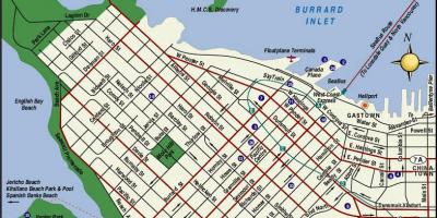 Vancouver bc nähtävyydet kartta