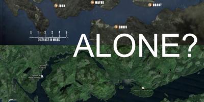 Kartta vancouverin saarella yksin
