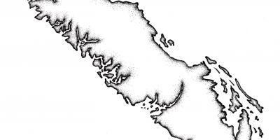 Kartta vancouver island outline