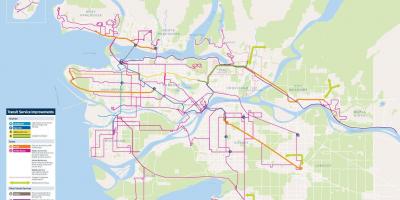 Vancouver transit-järjestelmän kartta