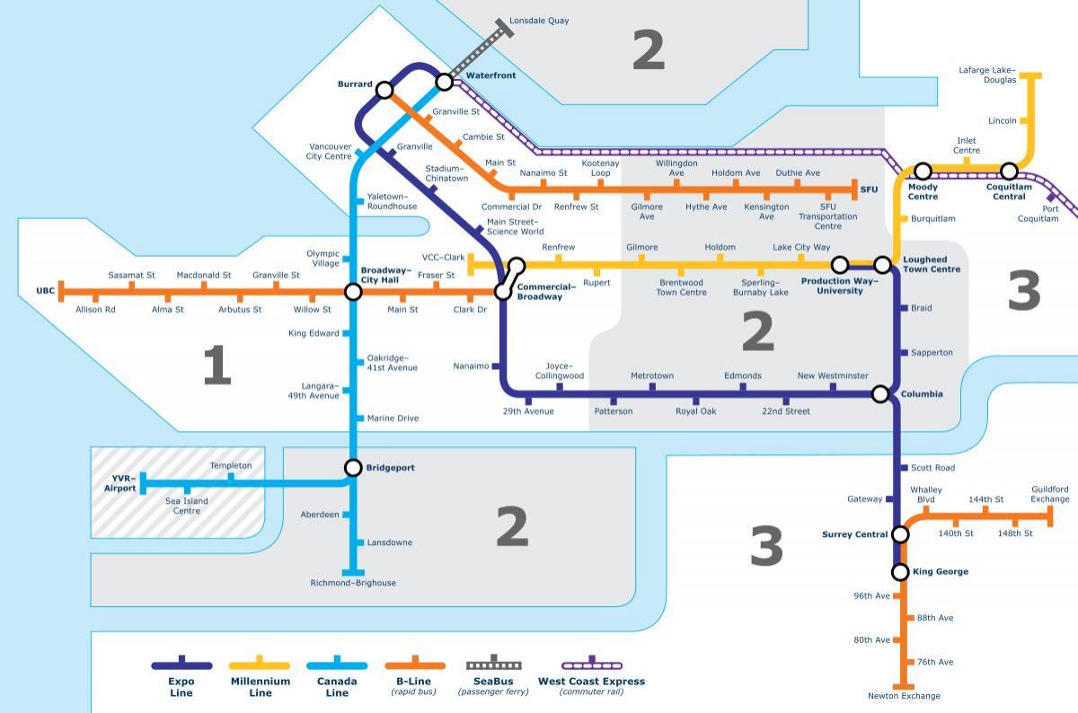 vancouver bc julkisen liikenteen kartta