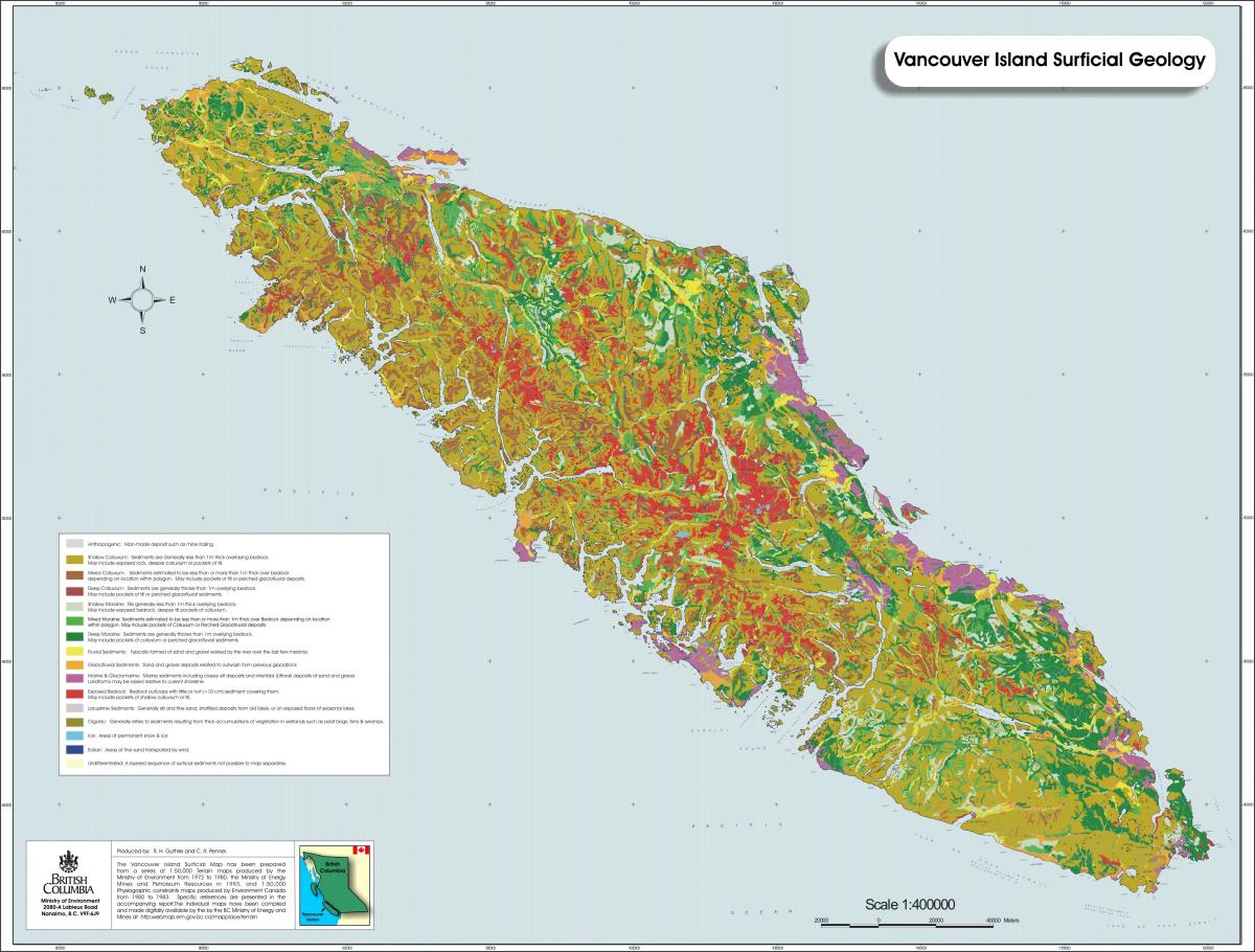 Kartta vancouver island geologia