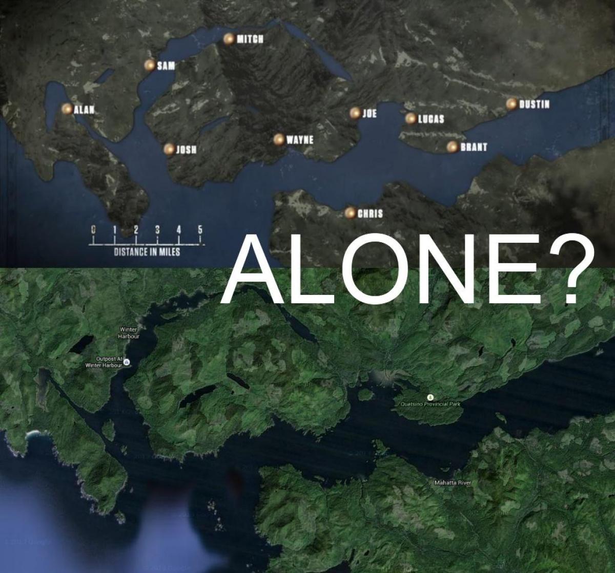 Kartta vancouverin saarella yksin