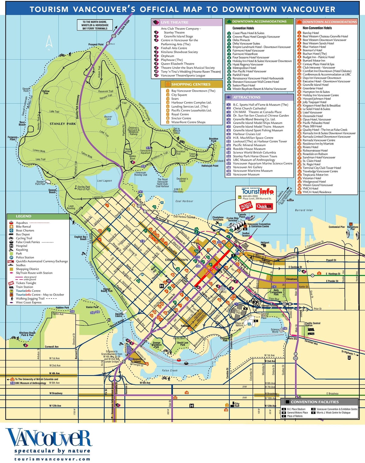 vancouverin kartta kanssa nähtävyyksiä