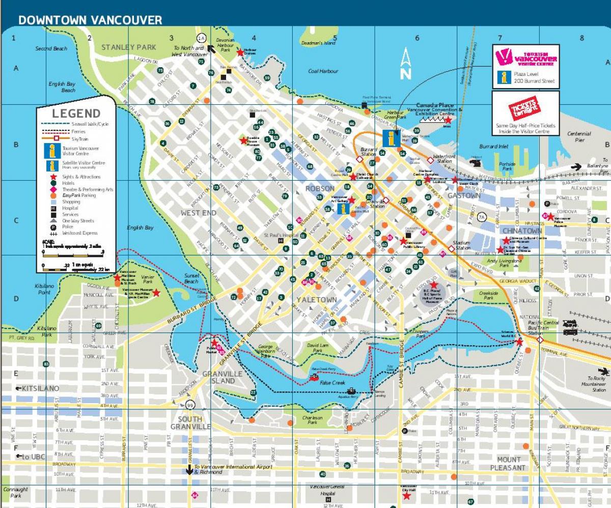 Vancouver street map - Street kartta vancouver bc (British Columbia, Kanada)