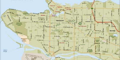 Kartta street, vancouver, bc, kanada