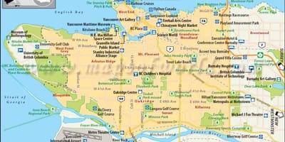 Kartta vancouver kanada nähtävyydet