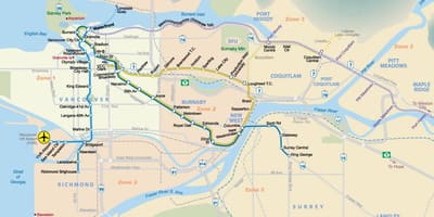 Vancouver bc metro kartta