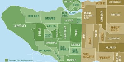 Kartta vancouver naapurustossa