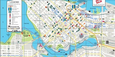 Vancouver kanada nähtävyydet kartta